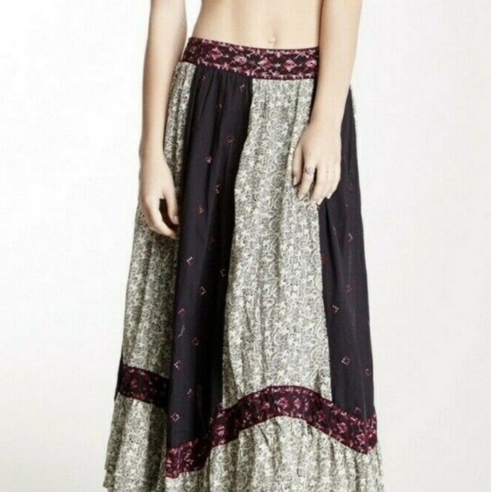 Free People Sushi Voile Heirloom Printed maxi Skir